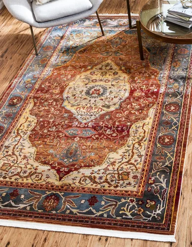 Vista 31 de Unique Loom Baracoa Collection - Alfombra Miramar (2' 2" x 3' 1", Celeste/Azul)