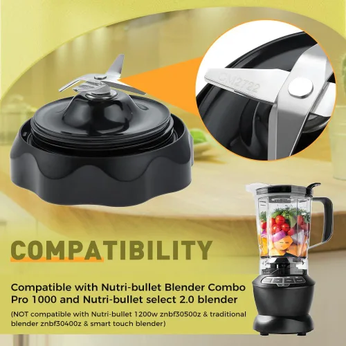 Vista 3 de Yetaha - Extractor de licuadora con cuchilla cruzada, piezas de repuesto NutriBullet Blender, compatible con NutriBullet Blender Combo de 1200