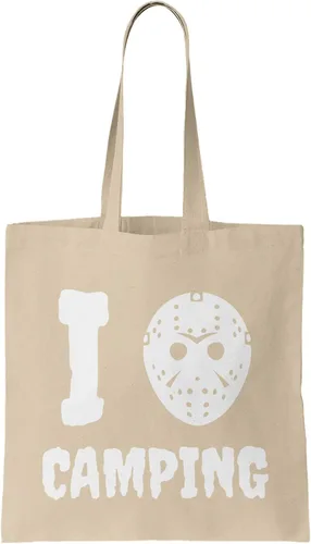 Vista 2 de Camp Crystal Lake Scenery - Bolsa reutilizable para comestibles con máscara Jason (negro)