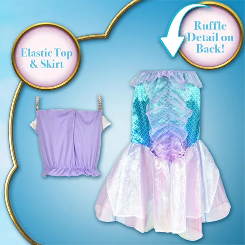 Vista 5 de Disney Vestido de 2 piezas de The Little Mermaid Ariel's - Traje de moda de sirena bajo el mar