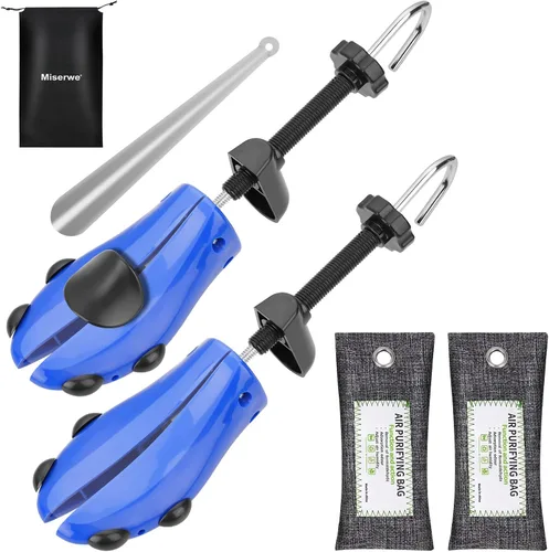 Vista 9 de Shoe Stretcher with Carrying Bag Adjustable Unisex Shoe Trees with 2 Air Purifying Bag Negro-m Talla (US 9-13) L