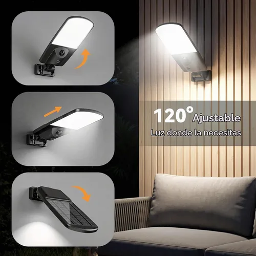 Vista 5 de Adewalk Luces solares para exteriores, luces de calle impermeables
