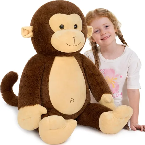 Vista 14 de BENINY Juguete de Peluche Grande de Ajolote Azul, Animal de Peluche Gigante de Ajolote de 39", Juguetes Grandes Regalo para Niñas Niños, Almohada