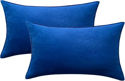 Vista 27 de Fancy Homi - Paquete de 2 fundas de almohada decorativas azul real de 14x14 pulgadas para sala de estar, sofá cama, sofá, decoración moderna bohemia
