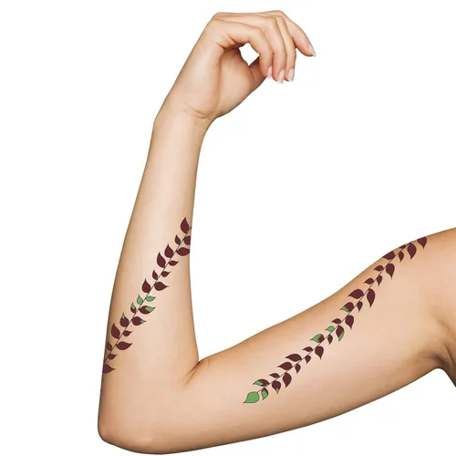 Vista 4 de VZQI Tatuajes temporales de demonio para cosplay y fiesta de Halloween
