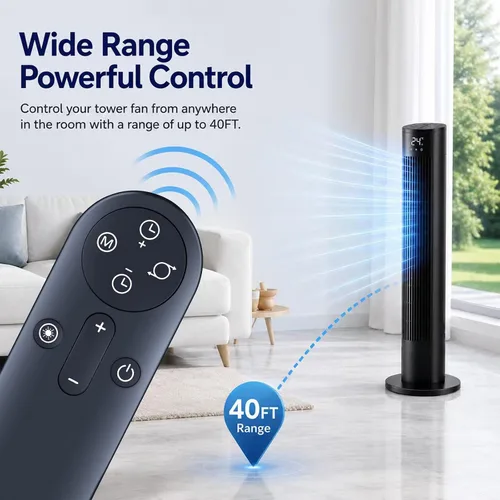 Vista 5 de Replacement Remote Control for Lasko Ascend Tower Fan OST100 EST100 RST200