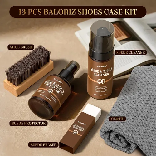 Vista 2 de Suede & Nubuck Care Kit – 5-Piece Set Suede Cleaning Kit Protect & Restore Shoe, Boots, Uggs, Jackets, Handbag