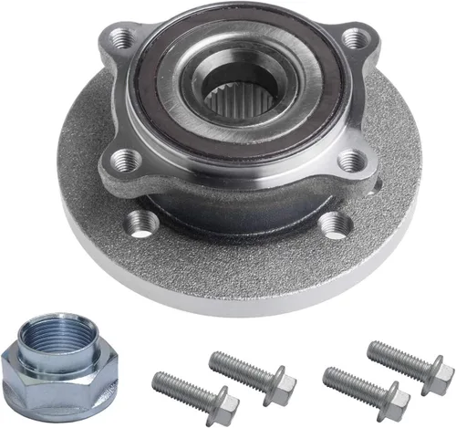 Vista 2 de TUCAREST 513226 x 2 rodamiento de rueda delantera y conjunto de cubo con pernos compatible con Mini Cooper 2002 2003 2004 2005 2006