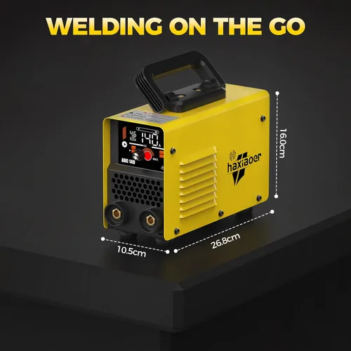 Vista 8 de HAXIAOER Soldador de palo 140A 2 en 1 MMA Lift TIG Soldador con pantalla LCD inteligente digital, máquina de soldadura portátil con fuerza de arco