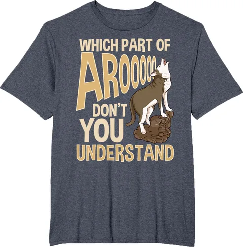 Vista 69 de What Part Of Aroooo Don't You Understand Husky - Camiseta para perro, Negro, S