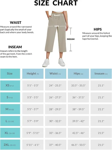Vista 7 de BALEAF Pantalones capri de pierna ancha para mujer, pantalones holgados de secado rápido, bolsillos UPF50+ atléticos, casuales, entrenamiento, yoga