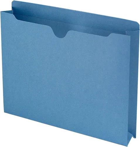 Vista 11 de Smead File Jacket, Reinforced Straight-Cut Tab, 2" Expansion, Letter Size, Blue, 50 per Box (75562) (Pack of 4)