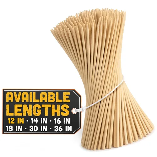 Vista 18 de 100 pinchos de madera de 12 pulgadas, palitos de bambú para aperitivos