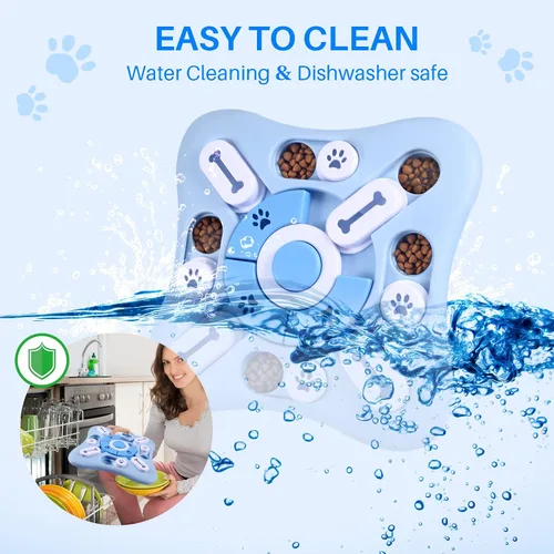 Vista 5 de Juguetes de rompecabezas interactivos para perros grandes, medianos y pequeños, inteligentes, juguetes de enriquecimiento para perros chirriantes