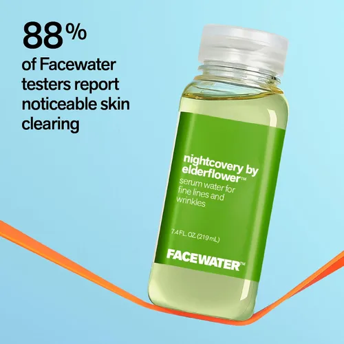 Vista 4 de Facewater Nightcovery by Elderflower Suero Agua para líneas finas y arrugas