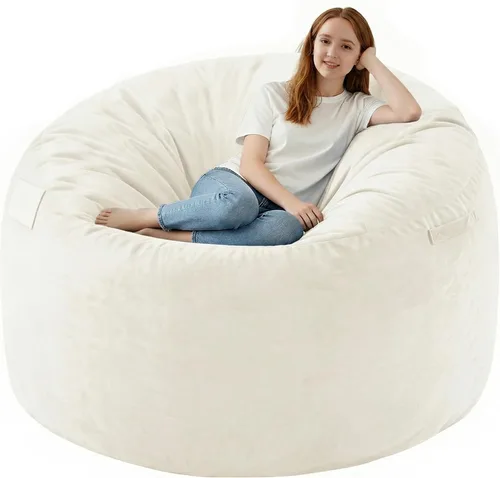 Vista 88 de Silla de Puf de 2 pies, Sillas de Puf Cómodas con Relleno de Espuma Viscoelástica, Sofá de Puf Esponjoso con Cubierta de Terciopelo Holandés, Sillas