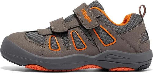 Vista 6 de i78 Zapatos deportivos de senderismo para niños y niños, transpirables, de piel sintética, antideslizantes, ligeros, para correr al aire libre