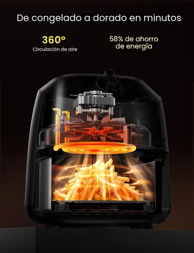 Vista 4 de COMFEE' Compacta Freidora de Aire de 2.1 Cuartos con 12 Opciones de Menú, Temporizador Ajustable y Control de Temperatura de 82-204 Grados C, Cesta