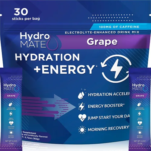Vista 11 de HydroMATE - Paquetes de electrolitos en polvo para mezclar bebidas, acelerador de hidratación, bajo en azúcar, alivio rápido para fiestas