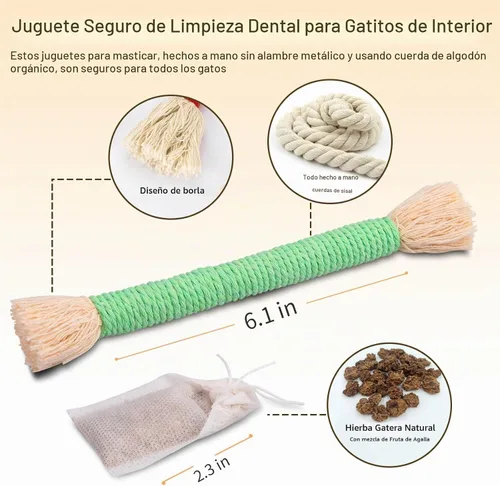 Vista 4 de Retro Shaw Cuerda de juguetes para gatos con hierba gatera, juguete