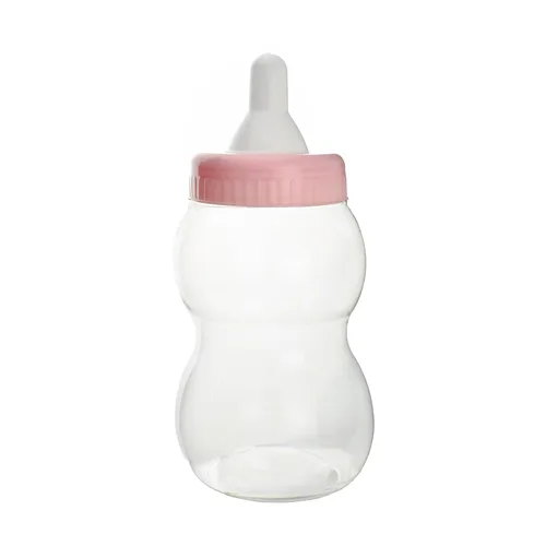 Vista 2 de Homeford Botella de leche Jumbo Banco de monedas Baby Shower Contenedor de plástico, 13 pulgadas, azul claro