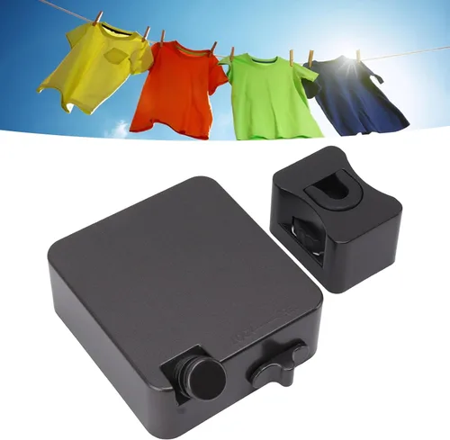 Vista 6 de Pyhodi Tendedero retráctil de acero inoxidable 304, cuerda resistente, fácil de usar e instalar, adecuado para baño, lavandería, exterior e