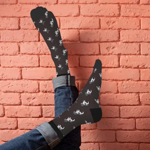 Vista 6 de AOYEGO Farm Animals Funny Socks Cute Animals Horse Cow Novelty Casual Crew Socks Contrast Color Design for Women Men Gift
