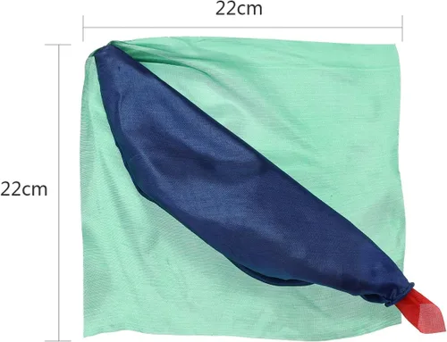 Vista 6 de HESTYA 2 bufandas mágicas que cambian de color, bufanda de seda para trucos de magia, accesorios de mago para calles de truco, accesorios de cuatro