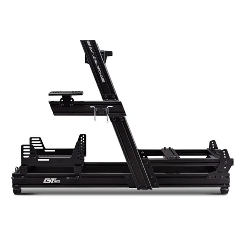 Vista 4 de Next Level Racing GTElite Racing Simulator Cockpit- Wheel Plate Edition (NLR-E022) & Elite Freestanding Single Monitor Stand Carbon Grey (NLR-E005)