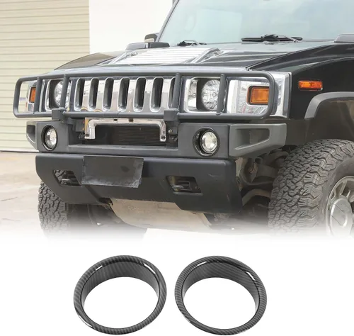 Vista 7 de Cubiertas de biseles para anillo de luz antiniebla para parachoques delantero, moldura para Hummer H2 2003-2009, accesorios protectores de lámpara