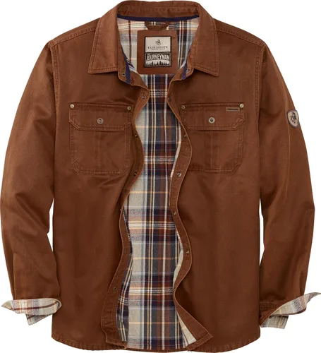 Vista 11 de Legendary Whitetails – Chaqueta de camisa de franela con forro para hombre, de algodón encerado resistente al agua Cebada