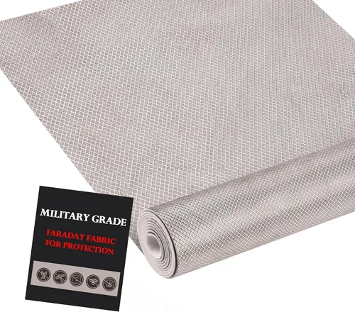 Vista 10 de Vehipa Tela Grado Militar Protección Faraday 19.7" x 43" Tela DIY para Bloqueo Inalámbrico para WiFi, Celular, GPS Tela de escudo inalámbrico DIY