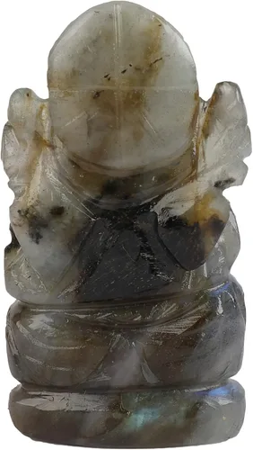 Vista 4 de gemhub Estatua de estatua de Ganesha aprox. 154 quilates de labradorita estatua