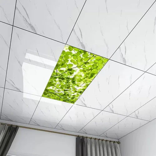 Vista 7 de 2 cubiertas de luz fluorescente para luces de techo, cubiertas magnéticas de luz de hojas de primavera con 10 imanes, filtros de luz fluorescentes