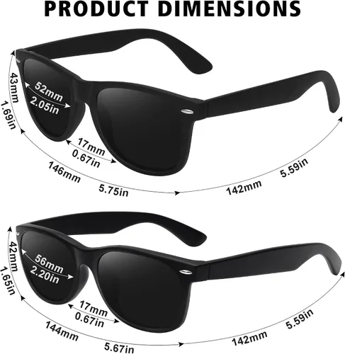Vista 5 de MEETSUN Polarized Sunglasses for Men Women Classic Retro Driving Sun Glasses UV400 Protection (2 Pack)