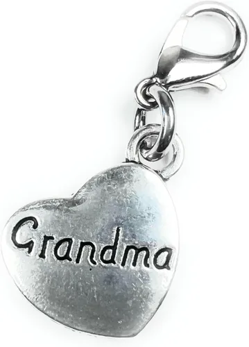 Vista 2 de Abalorio con clip de corazón para abuela, perfecto para collares y pulseras 95P