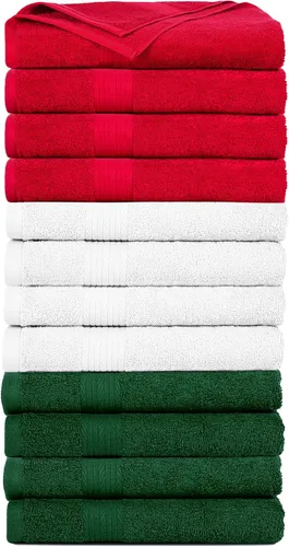 Vista 23 de Ample Decor Toalla de mano de 18 x 28 pulgadas, paquete de 6, 600 GSM, 100% algodón, certificado Oeko Tex, suave, absorbente, gruesa, duradera Beige