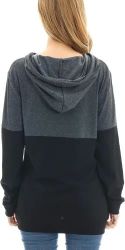 Vista 4 de Bearsland Sudadera de lactancia materna con capucha y bolsillos para mujer