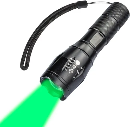 Vista 9 de WINDFIRE Luz de depredador verde de 300 yardas, linterna LED táctica con zoom, Coyote Hog Fox Varmint - Kits de linternas de caza con interruptor