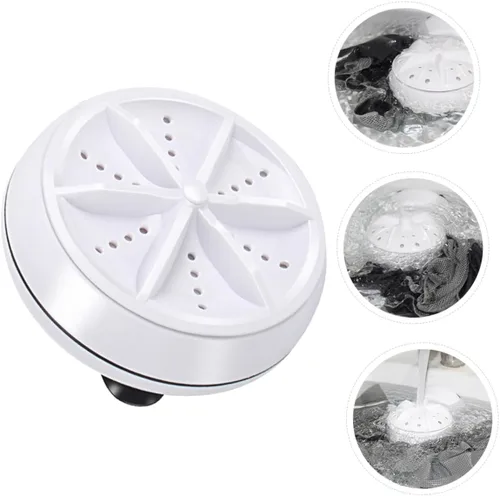 Vista 4 de Homoyoyo Mini lavadora portátil USB Turbo Lavadora para viajes, negocios y escuela, simulador de lavado a mano ligero, eliminación de manchas
