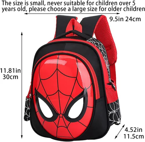 Vista 2 de MEIJU Mochila escolar para niños menores de 8 años 3D impermeable dibujos animados animación primaria escuela, Negro -, Lindo viaje