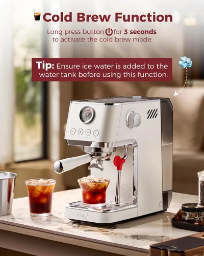 Vista 5 de Tuni E2 Gen3 - Máquina de café expreso de doble caldera con potencia de Marfil