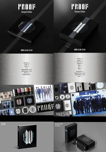 Vista 4 de BTS – Proof [Compact+Standard ver.] 2 álbumes + beneficios limitados de reserva + BolsVos K-POP eBook (21p), 3EA BolsVos Pegatinas para Toploader