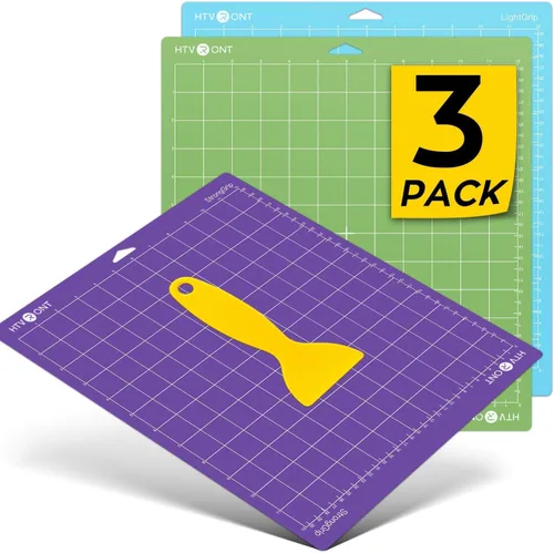 Vista 9 de HTVRONT Tapete de corte de agarre ligero, paquete de 3 alfombrillas de corte de 12 x 12 pulgadas, compatibles con Cricut Maker 4/Maker