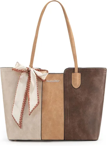 Vista 17 de Montana West - Bolsos de mano para mujer, bolso tipo satchel con asa superior mediana