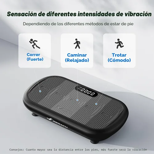 Vista 4 de MERACH - Máquina de plataforma vibratoria para ejercicio, capacidad de 440 libras, Bluetooth y pedal de silicona, estimula la grasa profunda