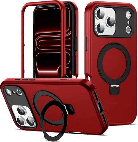 Vista 49 de Funda compatible con iPhone 13 y 14 de 6.1 pulgadas con soporte de anillo magnético [protección militar contra caídas] [compatible con Mag-Safe]