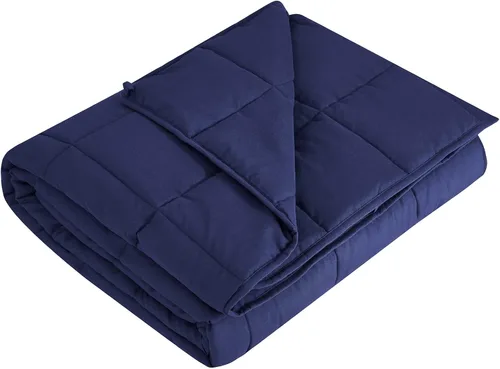 Vista 44 de L'AGRATY Manta con peso de 5 libras, para regazo, manta pequeña y portátil para adultos, refrescante, para viajar, relajarse y dormir, para todas