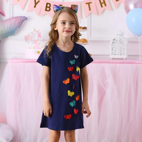 Vista 9 de VIKITA 2020 - Vestidos de verano para niña de manga corta 3-8 años