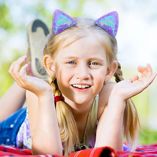 Vista 3 de 12 pinzas para el pelo y pasadores brillantes con purpurina para niñas, niños pequeños y niños, horquillas para el pelo de animales